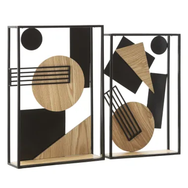 Półka ścienna PICASSY RET. Para 40x12x60 cm - 36x10x56 cm
